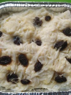 Foto resep Puding Roti Kukus Kismis Keju
