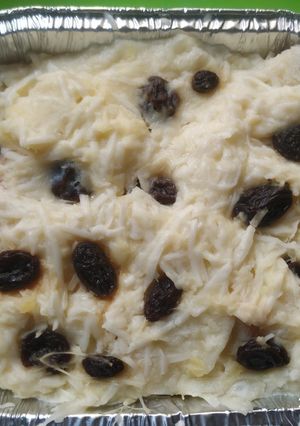 Foto resep Puding Roti Kukus Kismis Keju