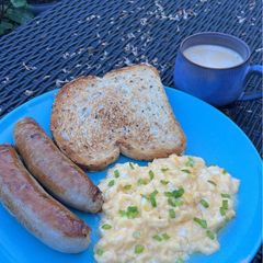 A picture of Francesco’s Creamy Scrambled Eggs 🍳.