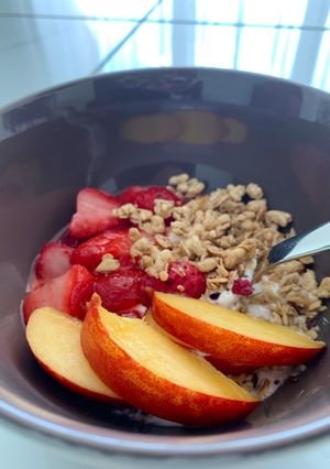 Gyümölcsös reggeli recept fotója