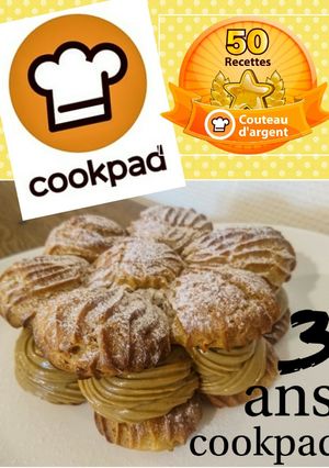 A picture of Paris-Brest Flower Special Birthday Cookpad 🎉.