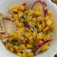 A picture of Mexican corn salad.