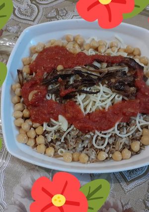 صورة لوصفة الكشري المصري