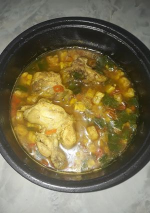 Foto resep Ayam Tempe Kuah Kuning (ala anak kos)
