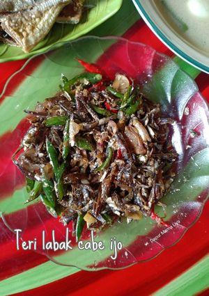 Foto resep Teri labak tumis cabe ijo