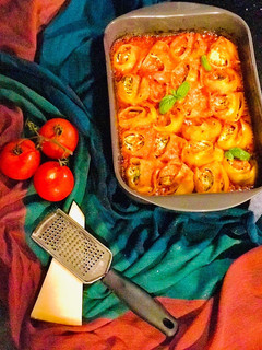 Foto de Massa lumaconi recheada com ricota e espinafres