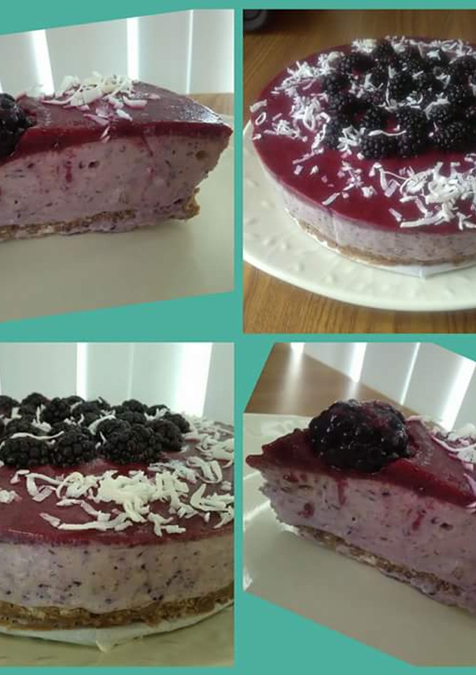Una foto de Tarta saludable de frutos rojos😍