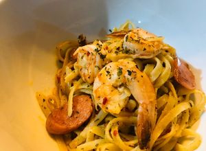 Foto resep Linguine Aglio Olio With Shrimp