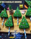 Christmas Tree Chocolate Brownie