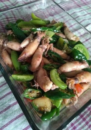 Foto resep Cumi Cabai Hijau