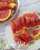 Sunshine Watermelon or Yellow Rind Watermelon Salad