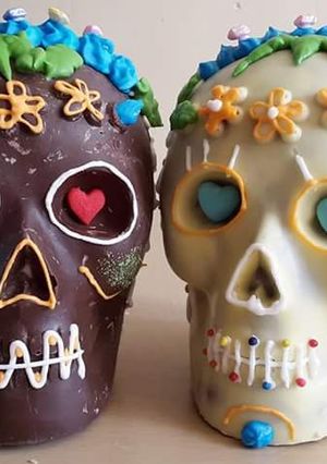 Una foto de Calaveritas de chocolate