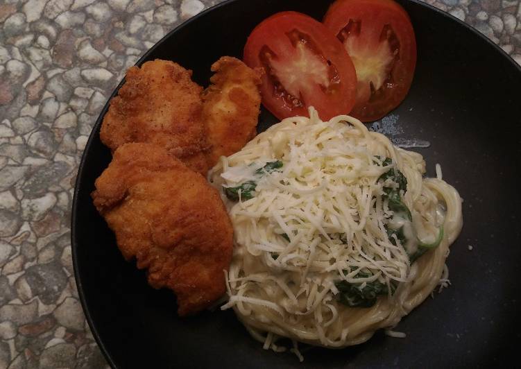 Spaghetti Saus Telur Asin