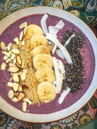 Recipe Blueberry Smoothie Bowl which So Delicious