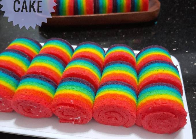 Rainbow Roll Mini Cake