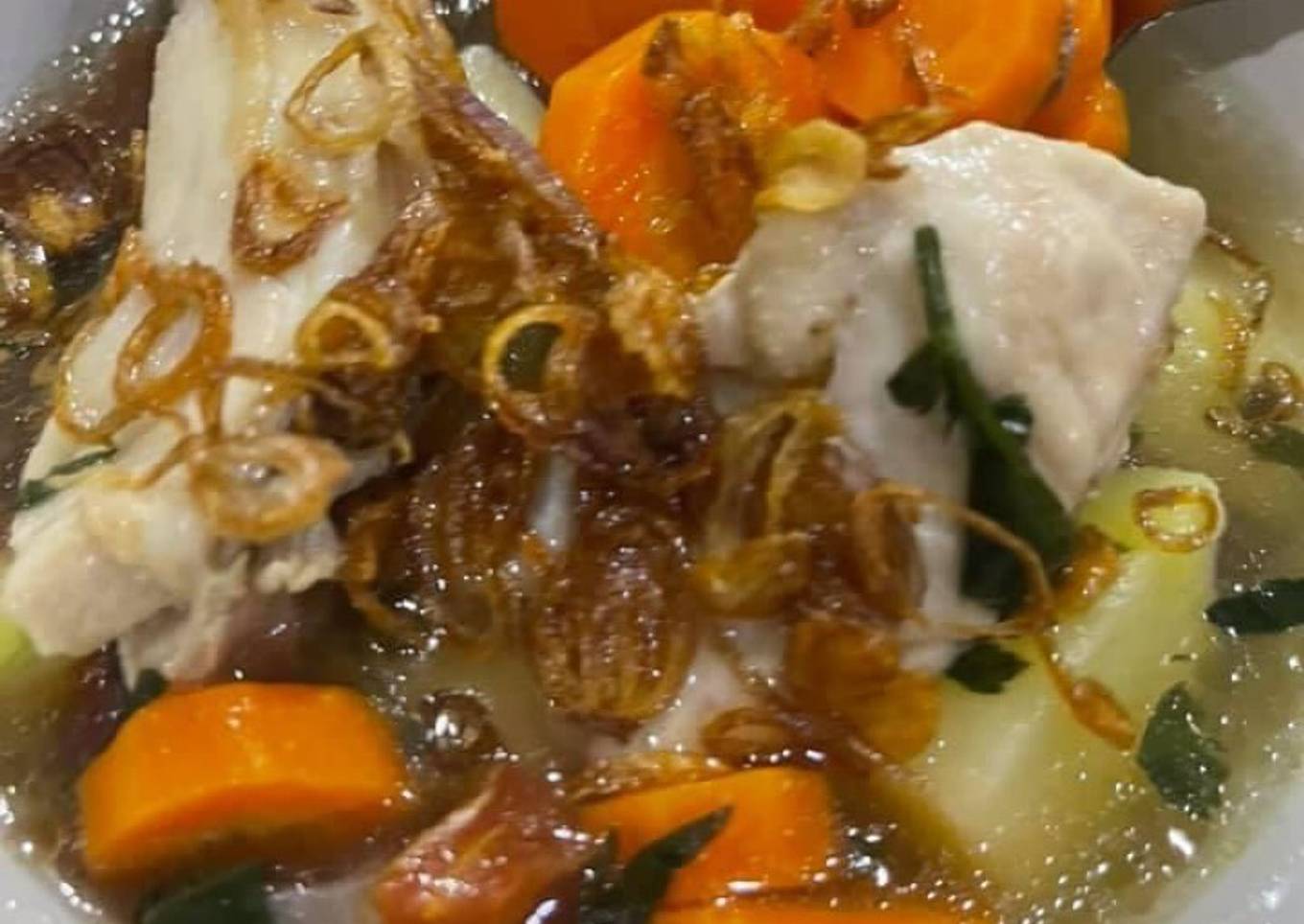 Sop ayam kentang bening