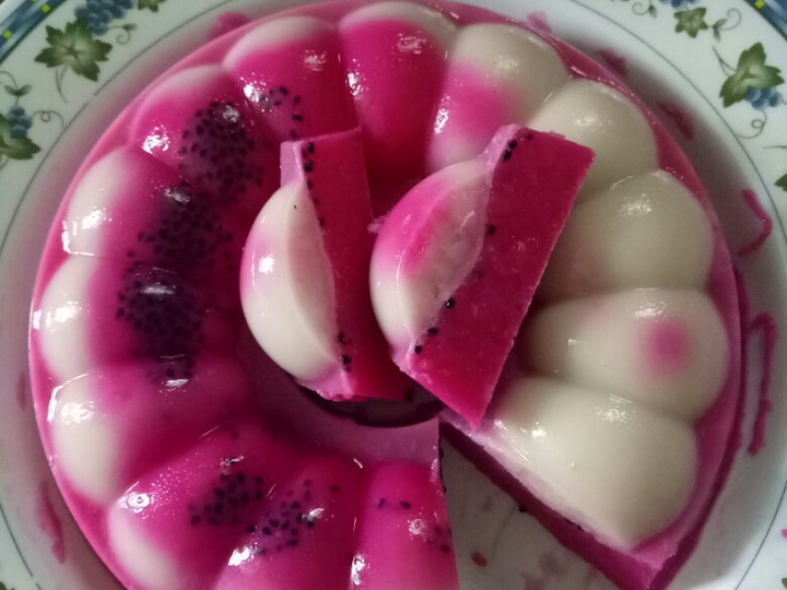 Anti Ribet, Buat Puding lapis buah naga Praktis