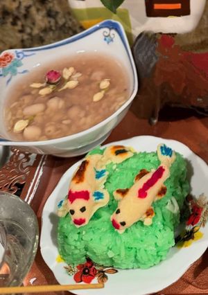 Hình của món Xôi chè đậu xanh.