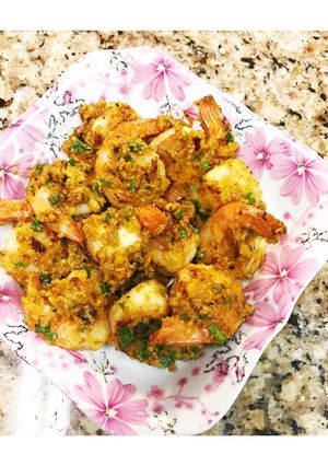 Hình của món Tôm hoàng kim 🦐🐣.