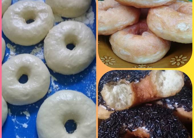 Donat lembut tanpa kentang dan telur