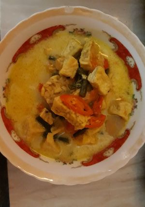 Foto resep Sayur santan tempe tahu dan kacang panjang