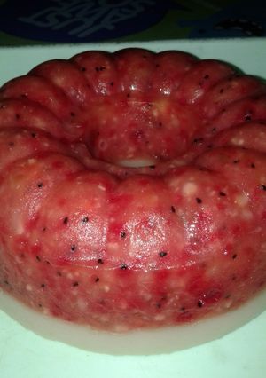 Foto resep Kue Talam Ubi Rasa Buah Naga