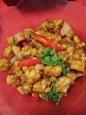 Langkah Gampang Membuat Resep  Tumis cumi asin tempe kemangi yang Bisa Manjain Lidah, Bisa Manjain Lidah