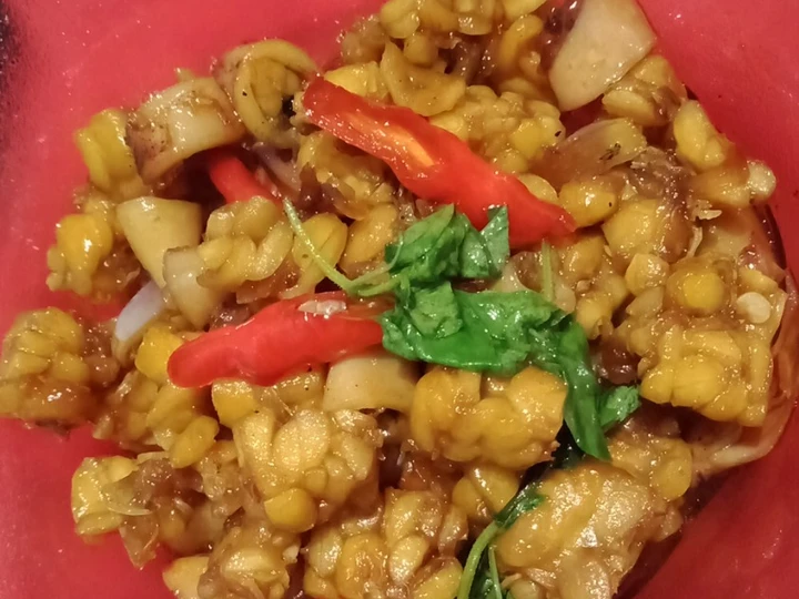 Langkah Gampang Membuat Resep  Tumis cumi asin tempe kemangi yang Bisa Manjain Lidah, Bisa Manjain Lidah