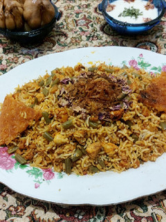عکسی از دستور لوبیا پلو با مرغ