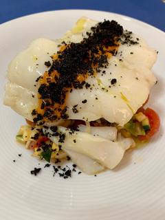 Una foto de Bacalao al vapor con aliño