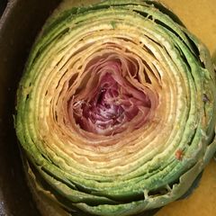 A picture of California Farm Artichoke in Lemon Water.