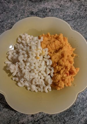 Une photo de Oeuf brouillé au potimarron