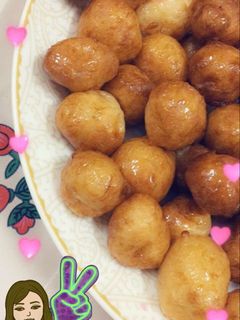 صورة لوصفة لقيمات باللبن بسيطة وسريعة👌🏻