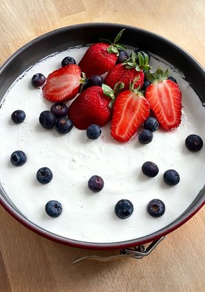 Una foto de Tarta de queso crema