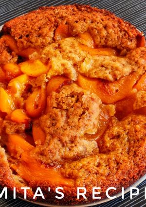 A picture of Peach cobbler.
