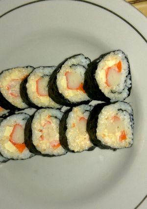 Foto resep Crabstick sushi mudah (cemilan malam)