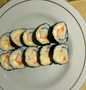 Resep Crabstick sushi mudah (cemilan malam), Enak