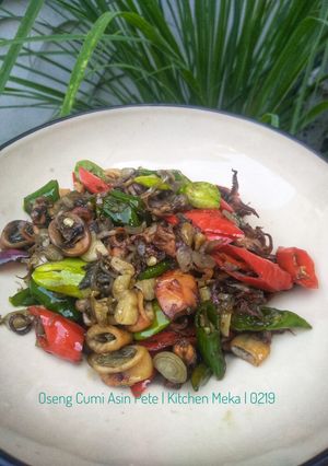 Foto resep Oseng Cumi Asin Pete