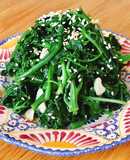 🌱 Cải Xoong Xào Tỏi & Dầu Mè (Vegan)