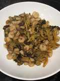 Angulas de monte con gambas