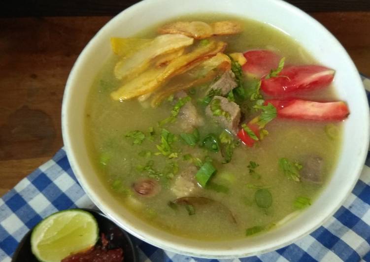 Resep Soto daging santan susu ekonomis Anti Gagal