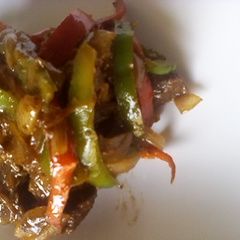A picture of Beef fajitas.