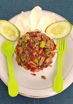 Foto resep Cumi pete pelangi