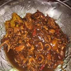 A picture of Tumis kecap cumi basah / Semur kecap cumi basah.