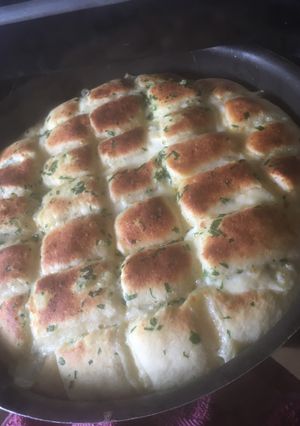 صورة لوصفة خبز الجبنه والتوم 😋