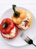 Stuffed Bell Peppers with Black Pepper Chicken and Egg #CleanEating #HealthyFood