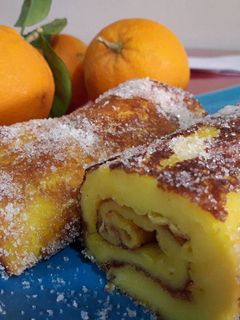 Una foto de Torta de laranja portuguesa o Brazo de naranja