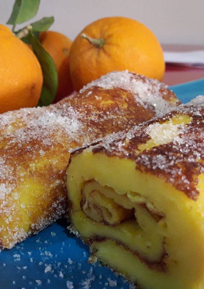 Una foto de Torta de laranja portuguesa o Brazo de naranja