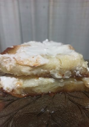 Una foto de Torta de manzana verde + glasé real