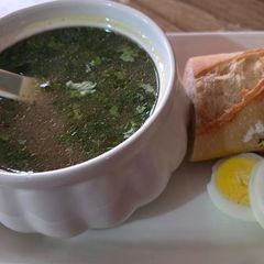 A picture of Pakistani bone broth.